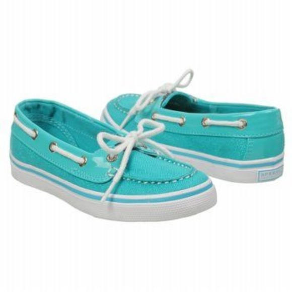 teal sperrys